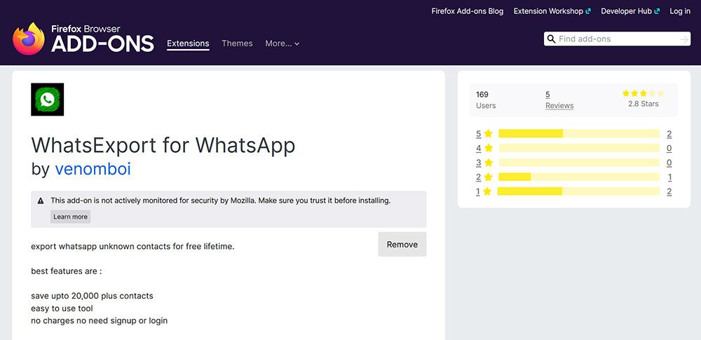 افزونه WhatsExport for WhatsApp