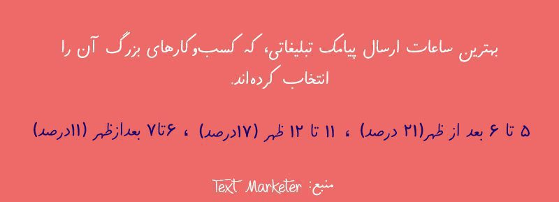 بهترین زمان ارسال پیامک تبلیغاتی