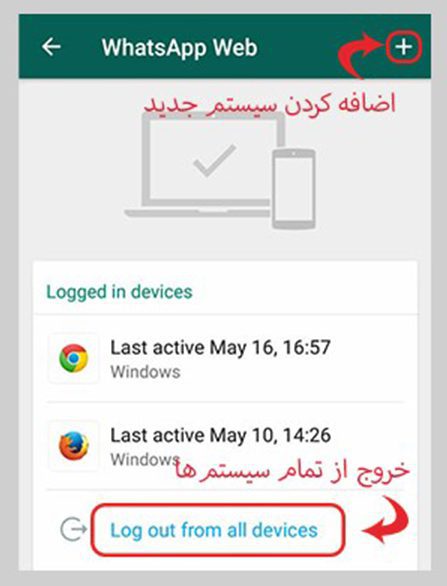 مدیریت واتساپ وب
