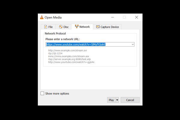 دانلود از یوتیوب با vlc