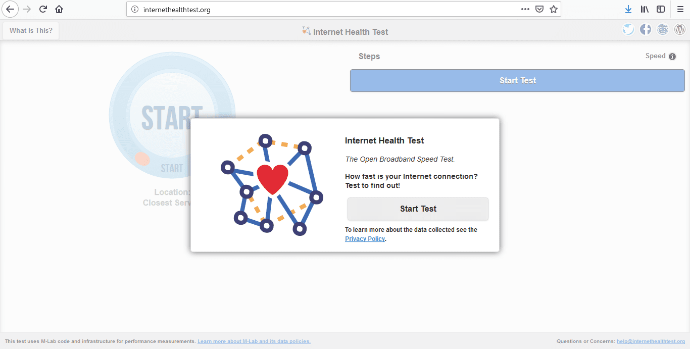 ابزار آنلاین InternetHealthTest