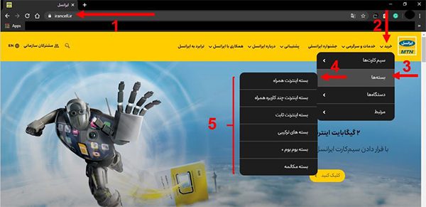 بسته های اینترنت ایرانسل