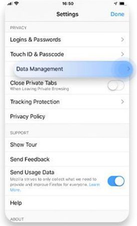 پاک کردن کش در ios